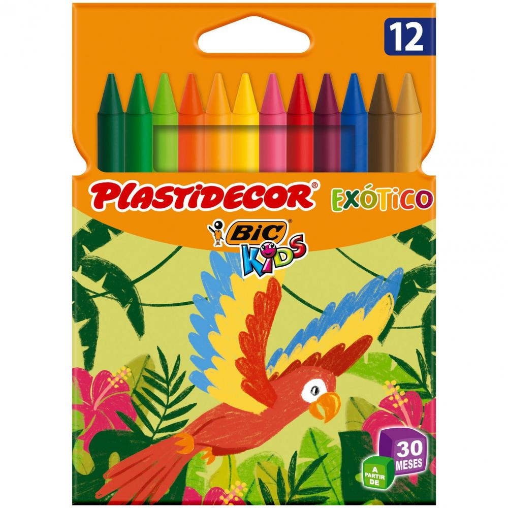 Caja de 12 Ceras Plastidecor Bic Exótico