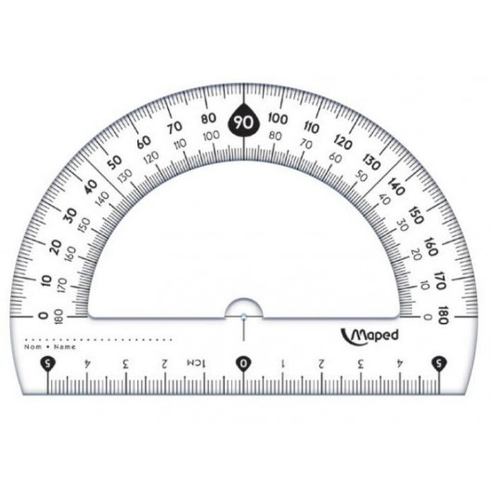 Transportador de Ángulos 12cm Maped