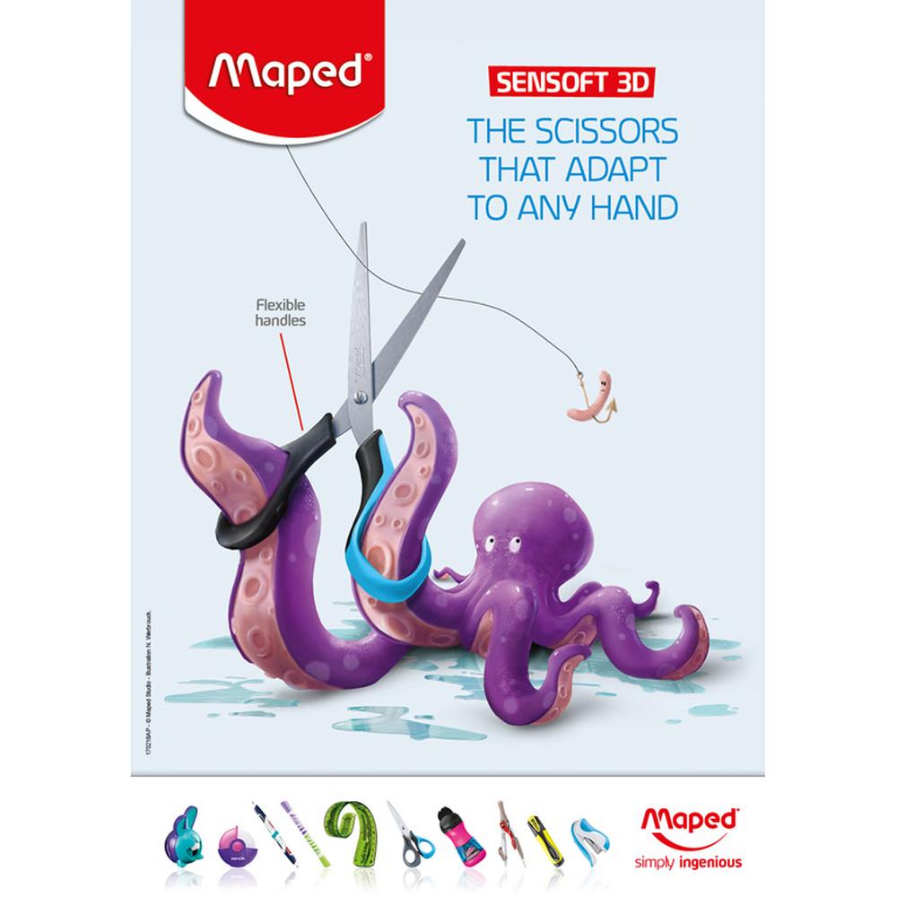 Tijeras Sensoft 16cm Zurdos