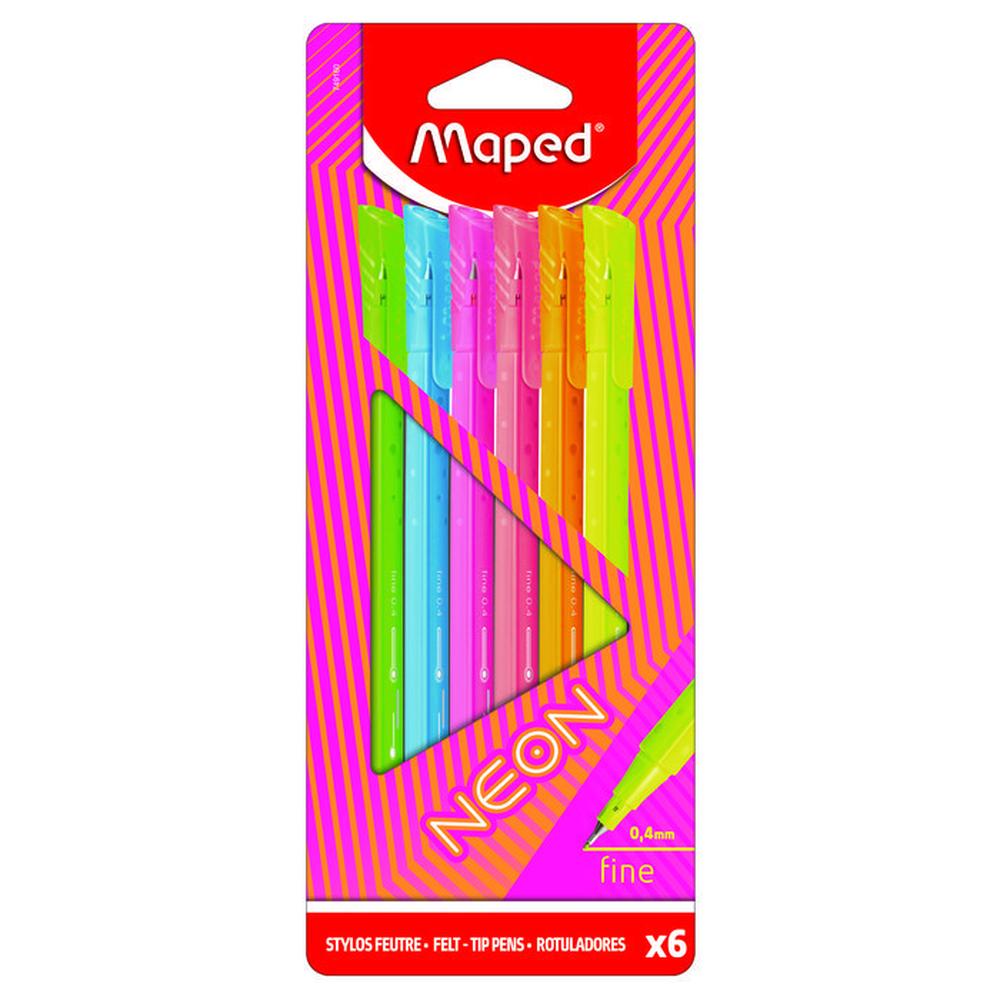 6 Rotuladores Fino Graph Peps Neon