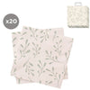 Juego de 20 Servilletas 33x33 Hojas