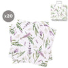 Juego de 20 Servilletas 33x33 Lavanda