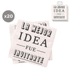 Juego de 20 Servilletas 33x33 Frase