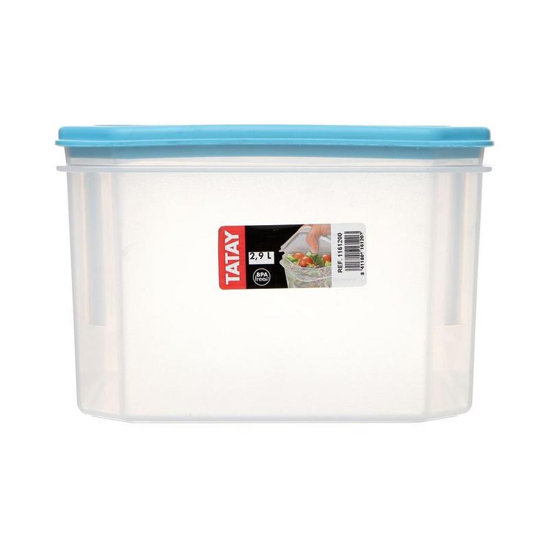 Contenedor de Alimentos 2,9 L Topflex Cuadrado Turquesa