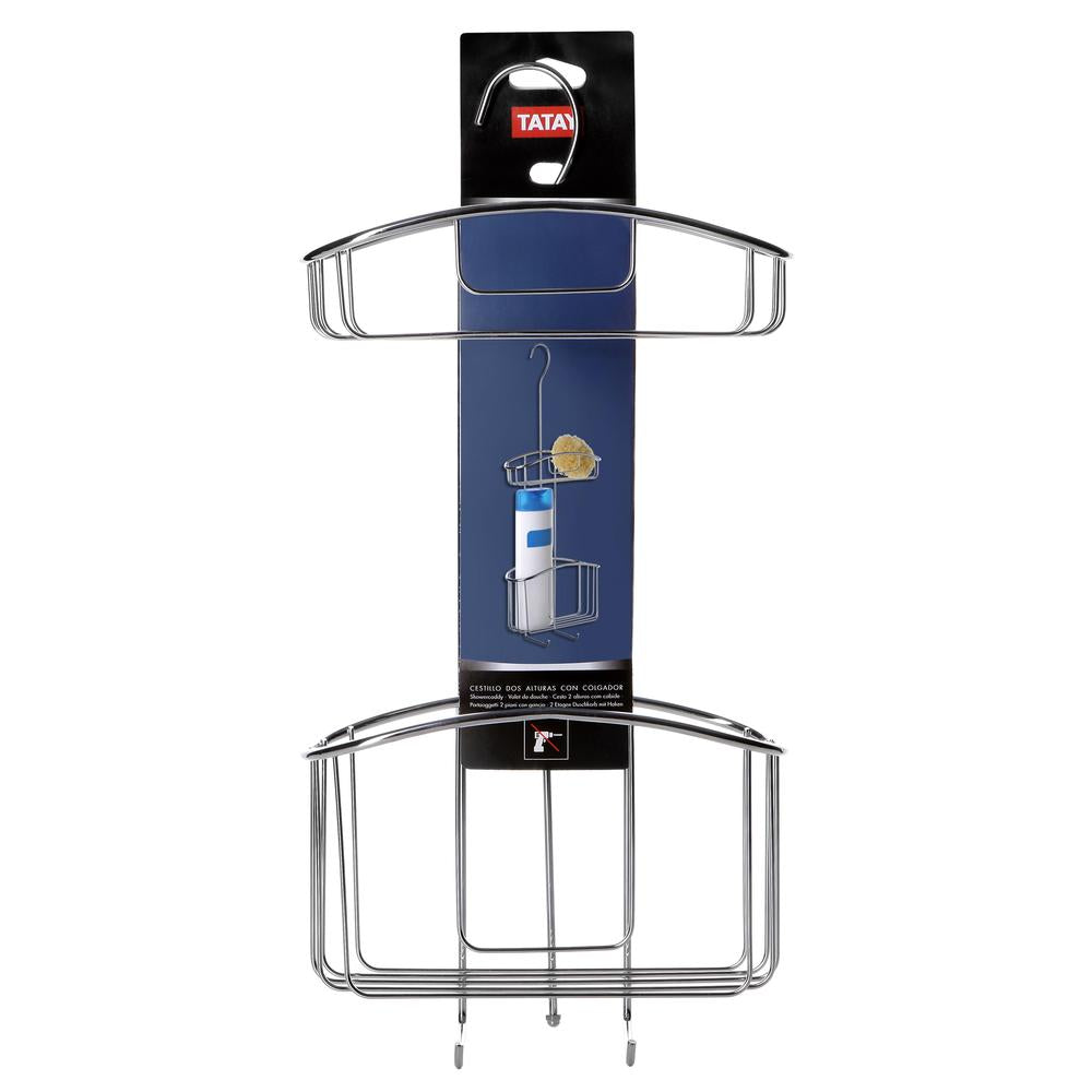 Cestillo 2 Alturas con Colgador Cromado