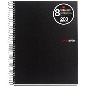 Cuaderno A4 Notebook 8 Pp Negro 200 Hojas