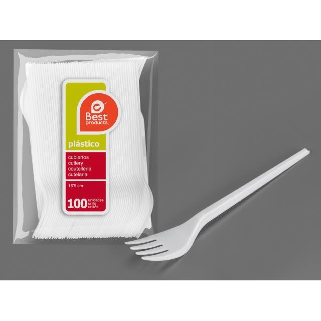 Bolsa 100 Tenedor Grande Blanco 16,5 cm PS