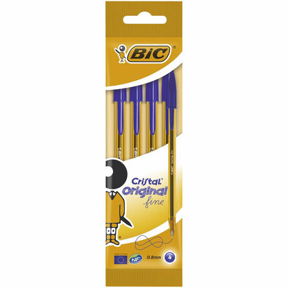 Blister 4 bolígrafos Bic azul
