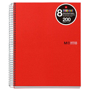 Cuaderno A4 Notebook 8 Pp Rojo 200 Hojas