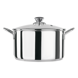Olla Acero Inoxidable 18/10 con Tapa, Espesor 0,6 mm