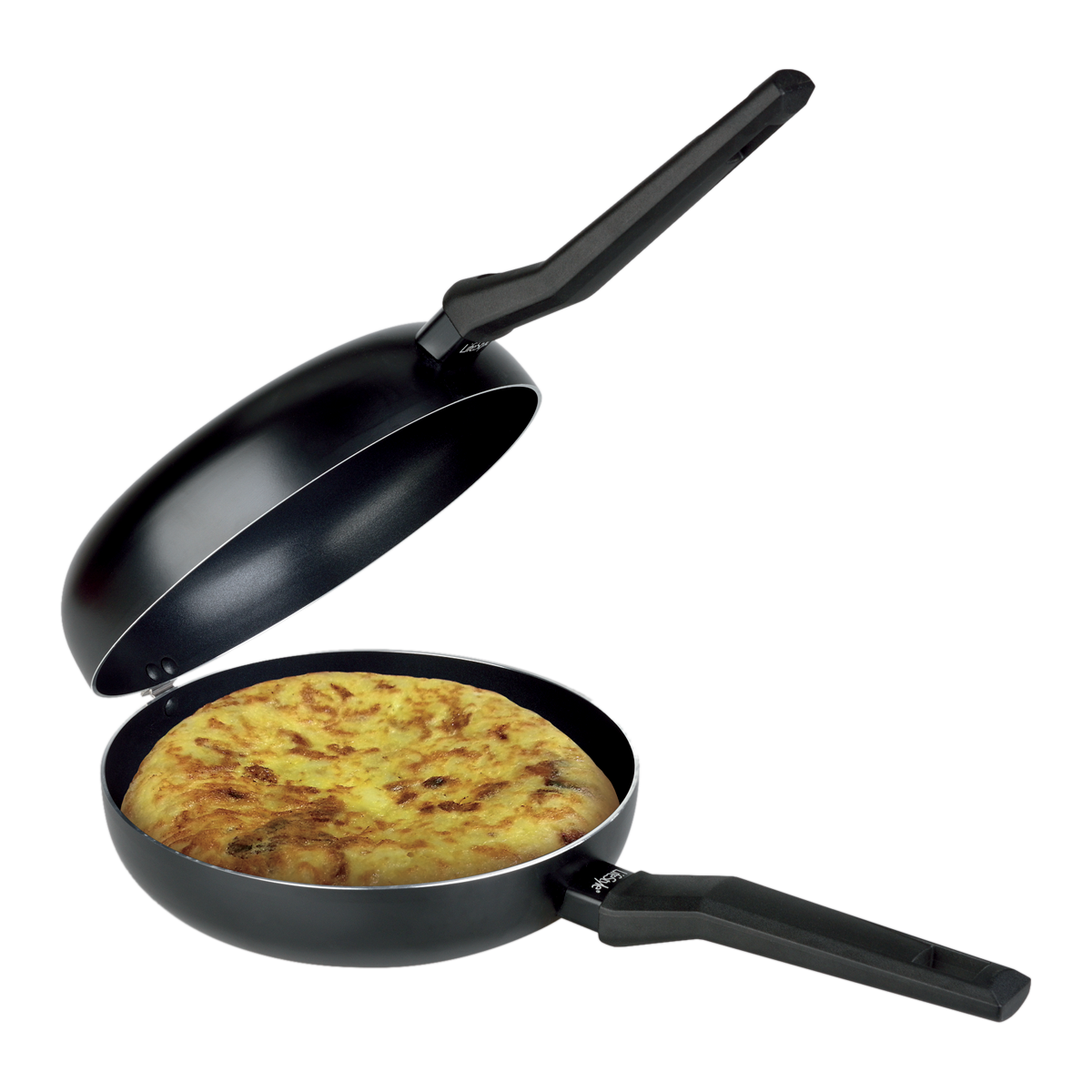 Doble Sartén Aluminio Voltea Tortilla