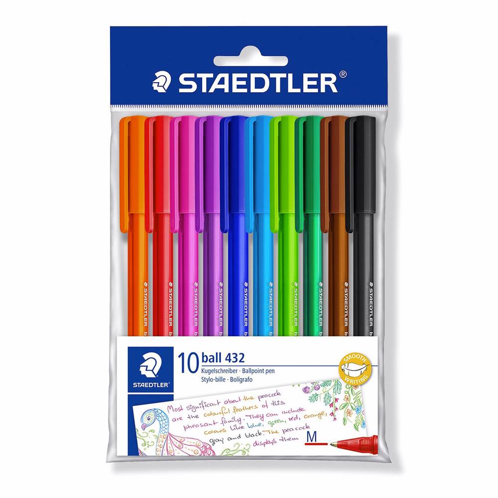 Bolsa 10 Bolígrafos Staedtler colores surtidos