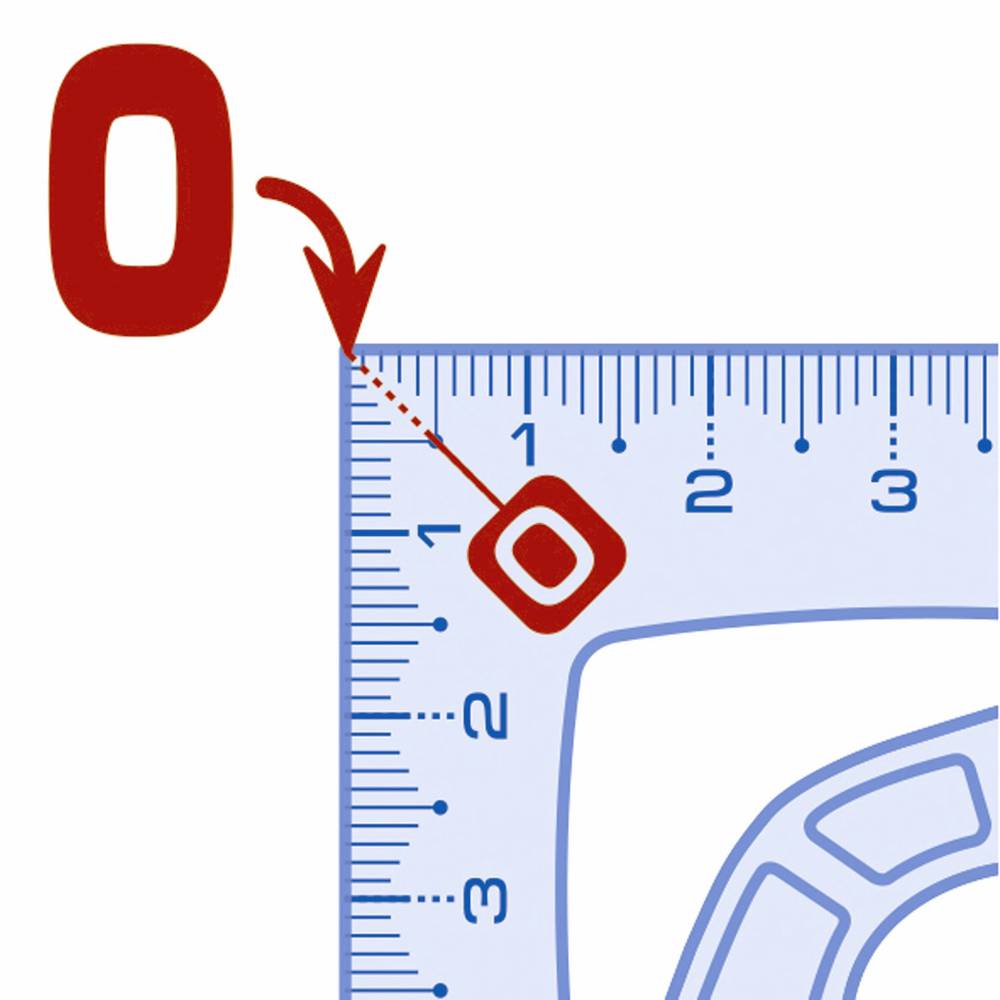 Escuadra 26 cm Ergonómica Geometric Maped Transparente