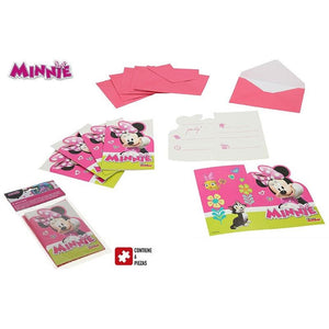 Pack de 6 Invitaciones Minnie Mouse