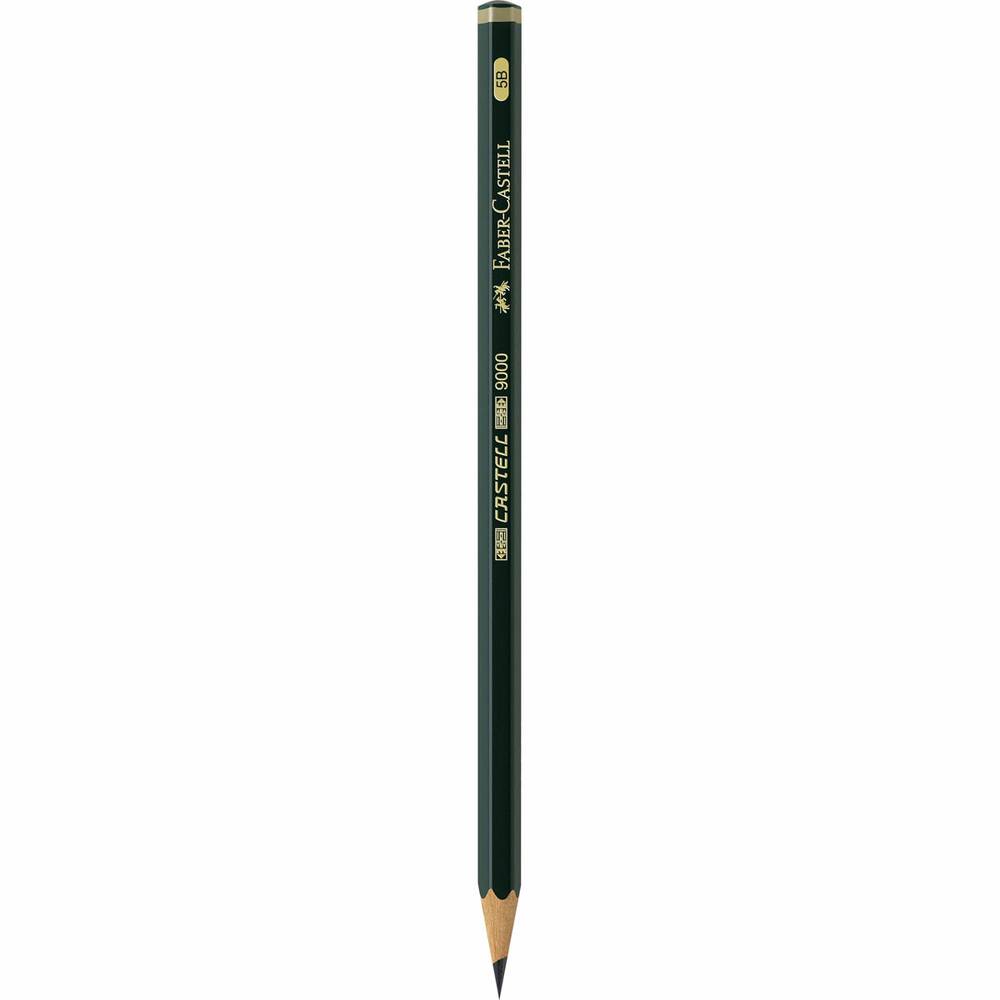 Lápiz CASTELL 9000 Graduación 5B para Escribir y Abocetar Faber Castell Negro
