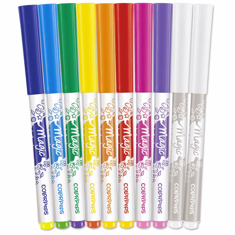 Pack 10 Rotuladores Color' Peps + 2 Mágicos Maped
