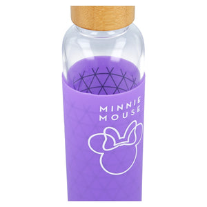 Botella Cristal con Funda de Silicona 585ml Minnie