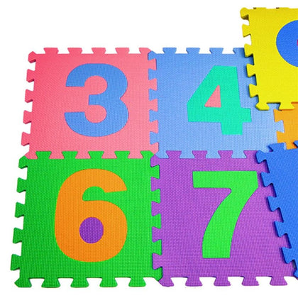Alfombra Puzzle Infantil 9 Piezas Números Colores Surtidos