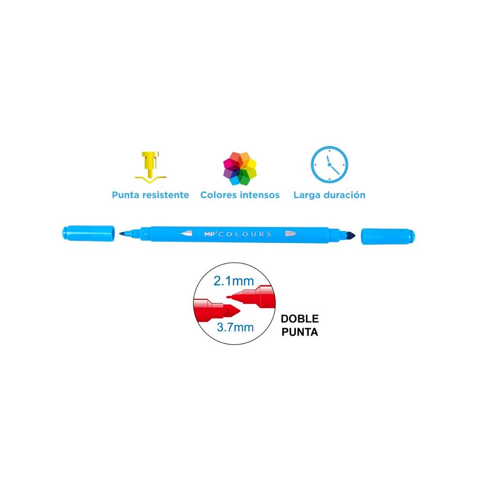 Rotuladores Doble Punta 24 uds