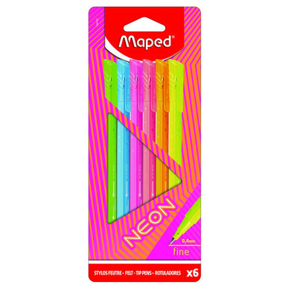 6 Rotuladores Fino Graph Peps Neon