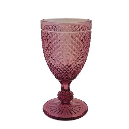 Copa 330ml Cristal Grabado Rosa