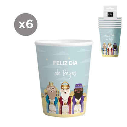 Juego de 6 Vasos 266ml Reyes Magos