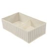 Organizador 2 Departamentos Rayas Beige