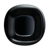 Plato Postre Vidrio Carine Negro 19cm