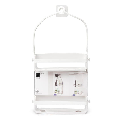 Organizador Doble Ducha Flex Blanco