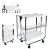 Mesa Camarera Plegable Ruedas Blanca
