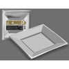 Bolsa 3 Plato Cuadrado Llano Plata 23 cm PS