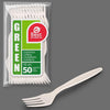 Bolsa 50 Tenedor Bio-basado 17 cm Almidón-PP