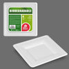 Bolsa 6 Plato Biodegradable Cuadrado 16 cm Caña de Azúcar