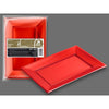Bolsa 2 Bandeja Rectangular Rojo Brillo 33 x 23 cm PS