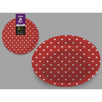 Bolsa 4 Plato Diseño Topos 23 cm PS