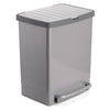 Cubo Pedal Reciclaje 17+8 L Gris
