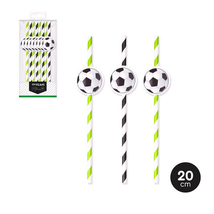 Cañas Fútbol con Decoración 20cm