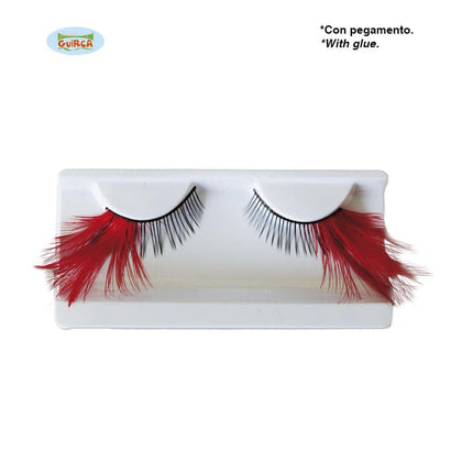 Pestañas Plumas Rojas