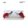 Pestañas Plumas Rojas