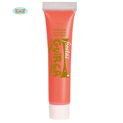Tubo Maquillaje Crema Rojo Neón 10ml.