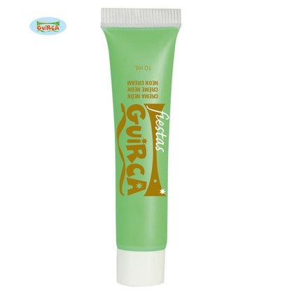 Tubo Maquillaje Crema Verde Neón 10ml.