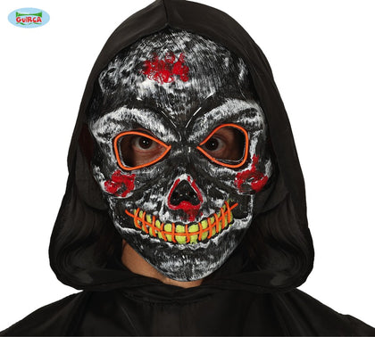 Máscara Calavera Con Luz Pvc