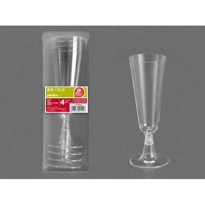 Bolsa 4 Copa Cava Pie Transparente 150 cc PS