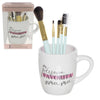 Set Regalo Taza Con Pinceles Maquillaje Mama