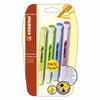 Blister 4 marcadores fluorescentes planos Swing Cool Stabilo
