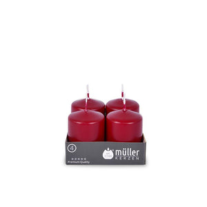 Pack de 4 Velas Pilar 62/48mm