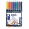 Estuche 8 Rotuladores de Tinta Permanente Punta Fina 0,6 mm Lumocolor Permanent 318 Staedtler