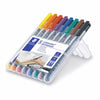 Estuche 8 Rotuladores de Tinta Permanente Punta Fina 0,6 mm Lumocolor Permanent 318 Staedtler
