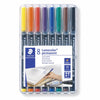 Estuche 8 Rotuladores de Tinta Permanente Punta Fina 0,6 mm Lumocolor Permanent 318 Staedtler