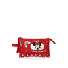Estuche Minnie Rainbow con cremallera y tres compartimentos